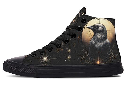 Omen Raven High Tops - Classic Premium Canvas Shoes with Comfortable and Durable Soles