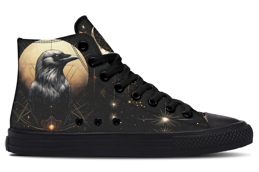 Omen Raven High Tops - Classic Premium Canvas Shoes with Comfortable and Durable Soles