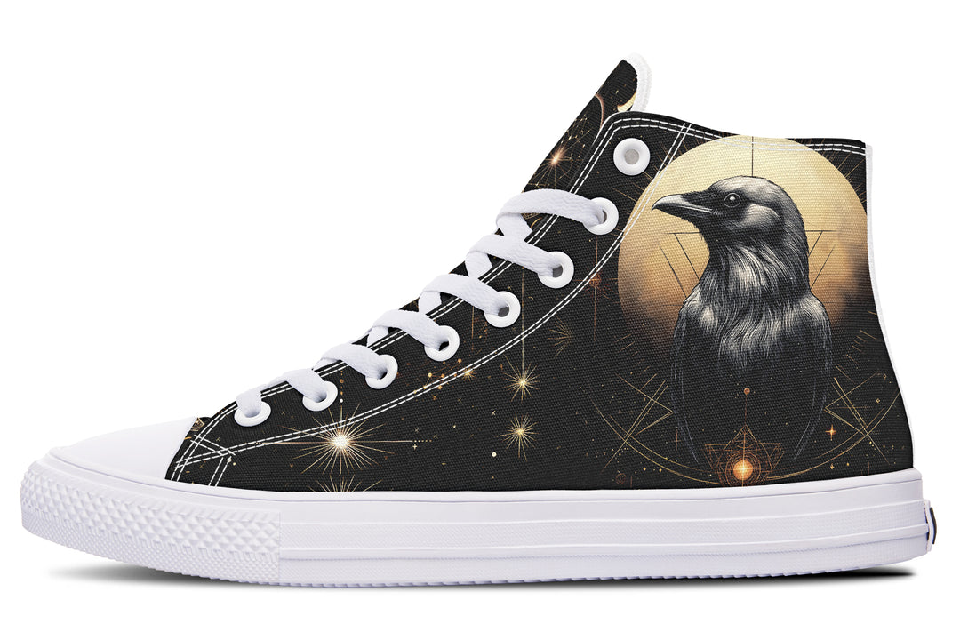 Omen Raven High Tops - Classic Premium Canvas Shoes with Comfortable and Durable Soles