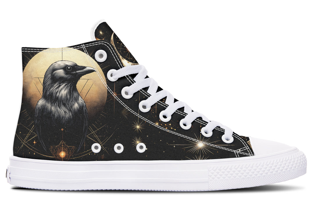 Omen Raven High Tops - Classic Premium Canvas Shoes with Comfortable and Durable Soles