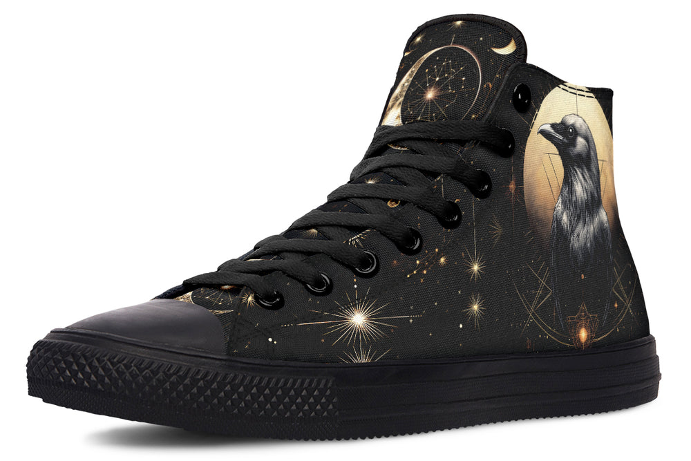 Omen Raven High Tops - Classic Premium Canvas Shoes with Comfortable and Durable Soles