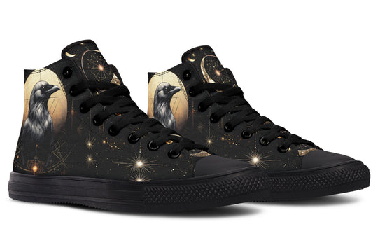 Omen Raven High Tops - Classic Premium Canvas Shoes with Comfortable and Durable Soles