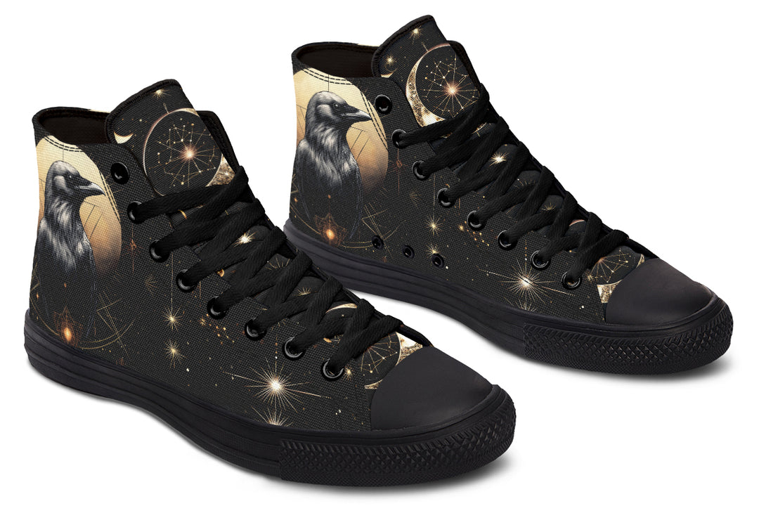 Omen Raven High Tops - Classic Premium Canvas Shoes with Comfortable and Durable Soles