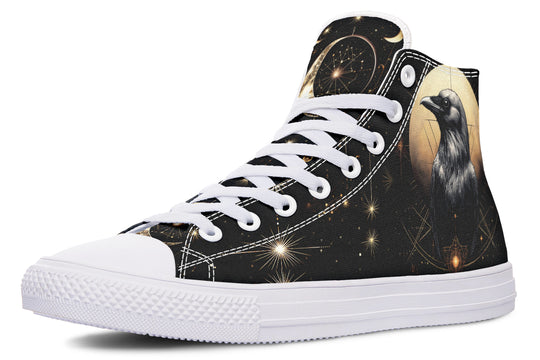 Omen Raven High Tops - Classic Premium Canvas Shoes with Comfortable and Durable Soles