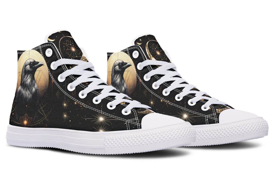 Omen Raven High Tops - Classic Premium Canvas Shoes with Comfortable and Durable Soles