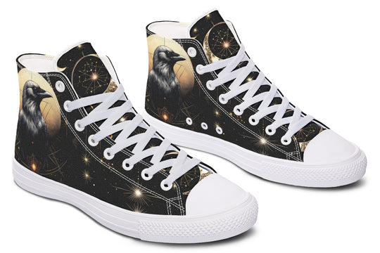 Omen Raven High Tops - Classic Premium Canvas Shoes with Comfortable and Durable Soles