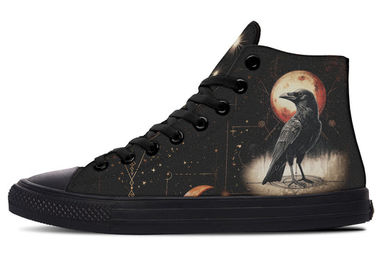 Oracle Raven High Tops - Classic Premium Canvas Shoes with Comfortable and Durable Soles