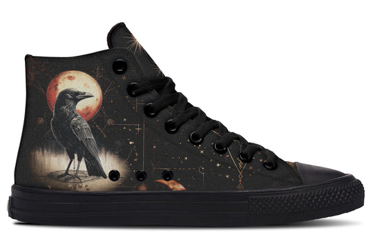 Oracle Raven High Tops - Classic Premium Canvas Shoes with Comfortable and Durable Soles