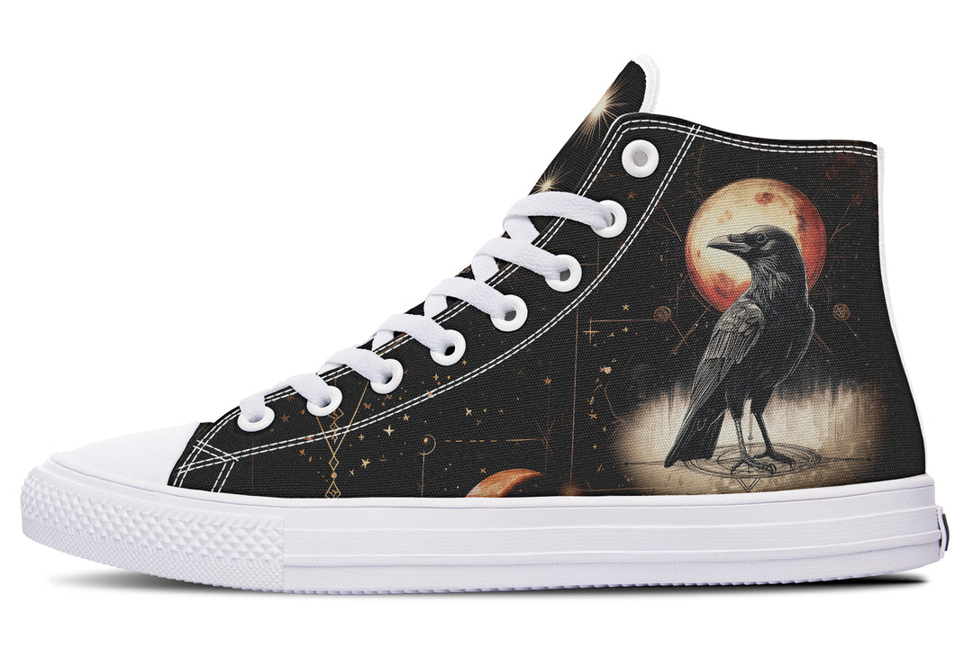 Oracle Raven High Tops - Classic Premium Canvas Shoes with Comfortable and Durable Soles