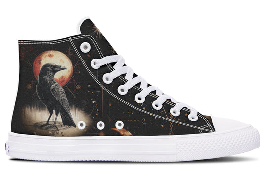 Oracle Raven High Tops - Classic Premium Canvas Shoes with Comfortable and Durable Soles