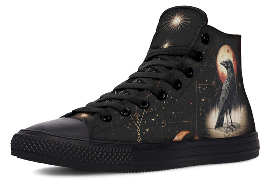 Oracle Raven High Tops - Classic Premium Canvas Shoes with Comfortable and Durable Soles