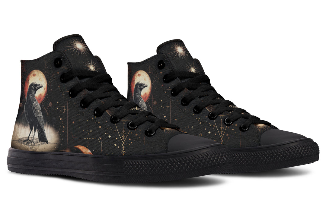 Oracle Raven High Tops - Classic Premium Canvas Shoes with Comfortable and Durable Soles