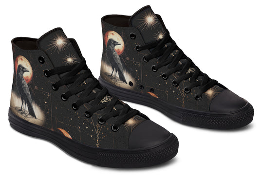 Oracle Raven High Tops - Classic Premium Canvas Shoes with Comfortable and Durable Soles