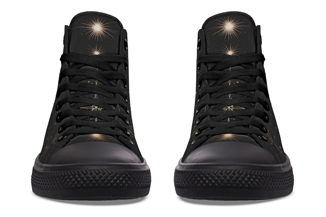 Oracle Raven High Tops - Classic Premium Canvas Shoes with Comfortable and Durable Soles