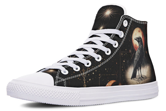 Oracle Raven High Tops - Classic Premium Canvas Shoes with Comfortable and Durable Soles