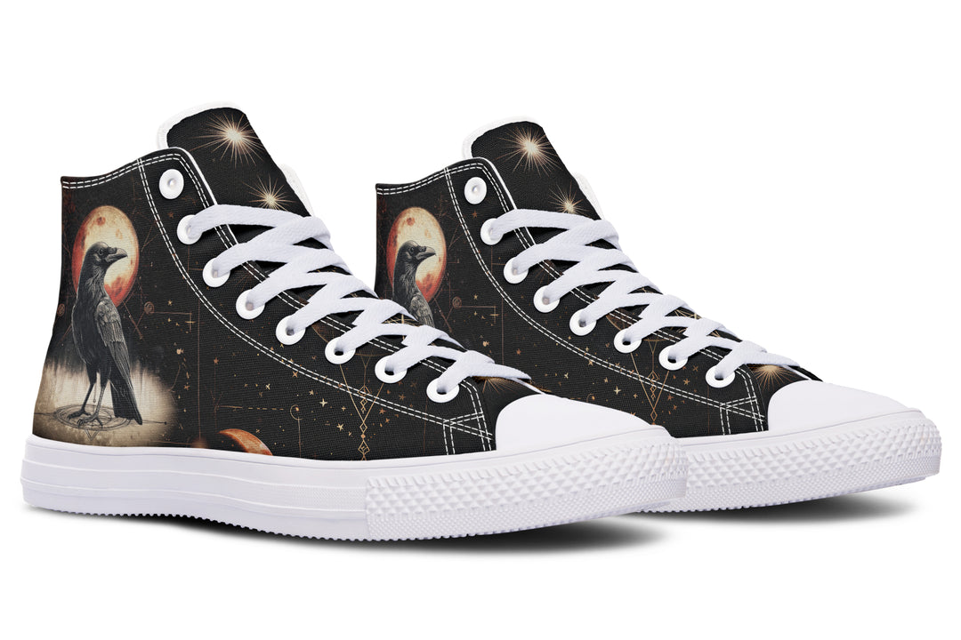 Oracle Raven High Tops - Classic Premium Canvas Shoes with Comfortable and Durable Soles