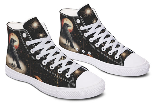 Oracle Raven High Tops - Classic Premium Canvas Shoes with Comfortable and Durable Soles