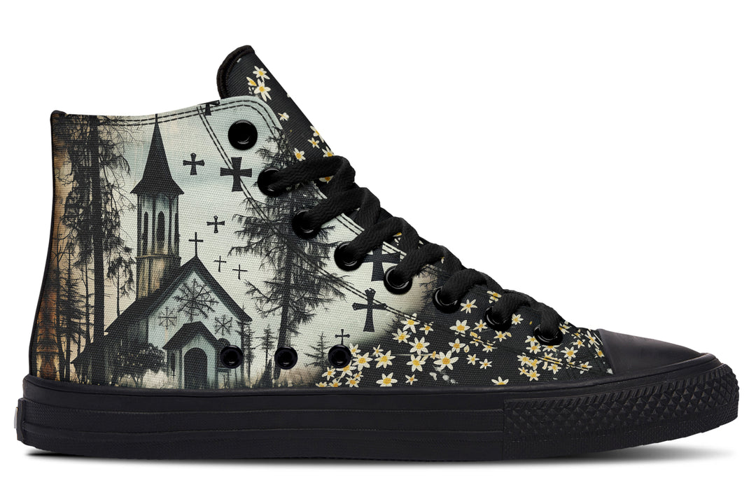 Sanctuary of Souls High Tops - Classic Premium Canvas Shoes with Comfortable and Durable Soles