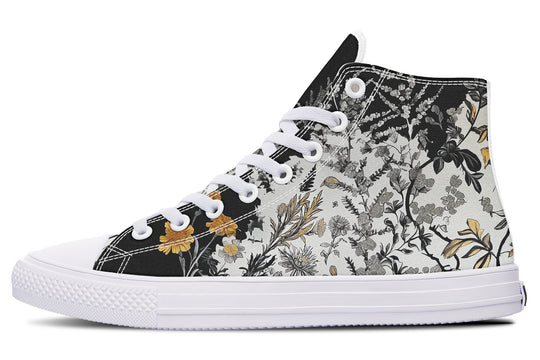 Shadow Ferns High Tops - Classic Premium Canvas Shoes with Comfortable and Durable Soles