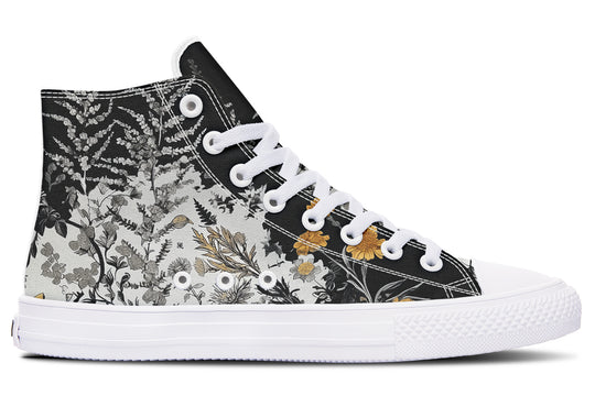 Shadow Ferns High Tops - Classic Premium Canvas Shoes with Comfortable and Durable Soles