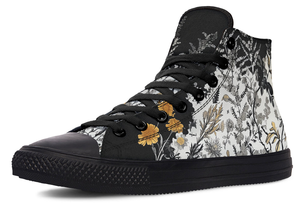 Shadow Ferns High Tops - Classic Premium Canvas Shoes with Comfortable and Durable Soles