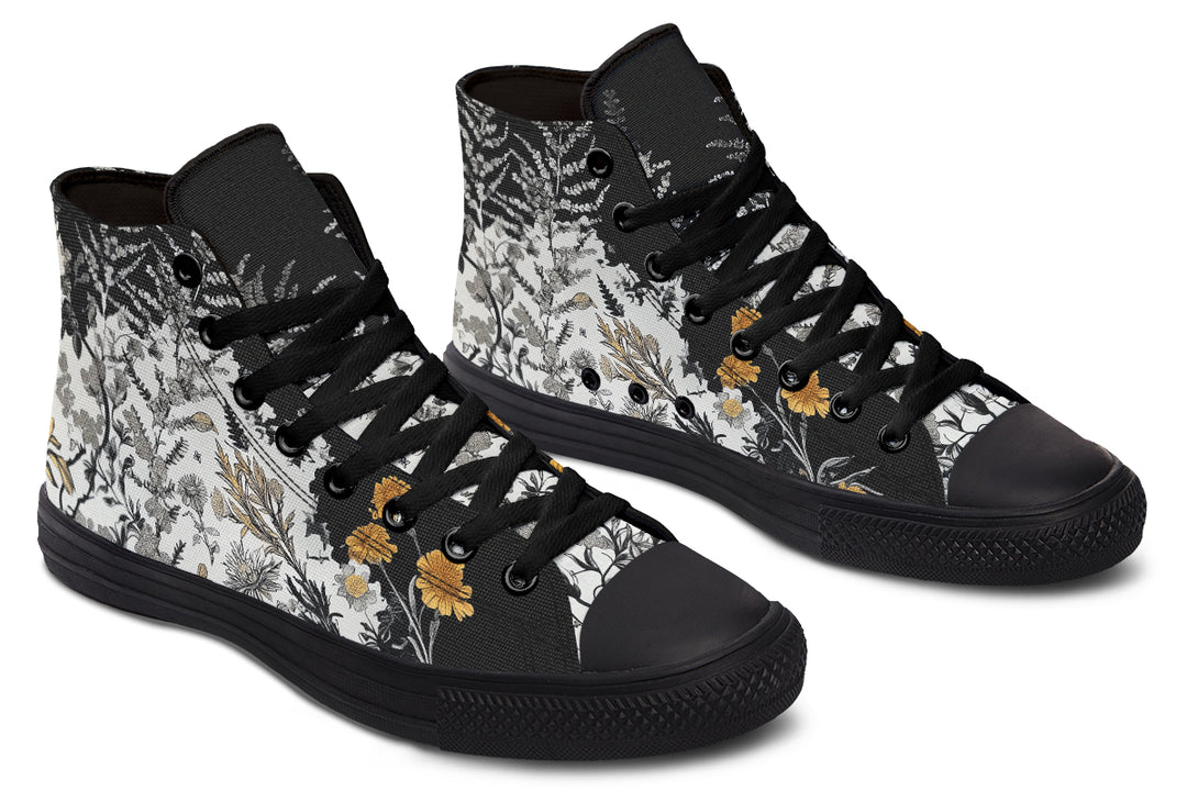 Shadow Ferns High Tops - Classic Premium Canvas Shoes with Comfortable and Durable Soles