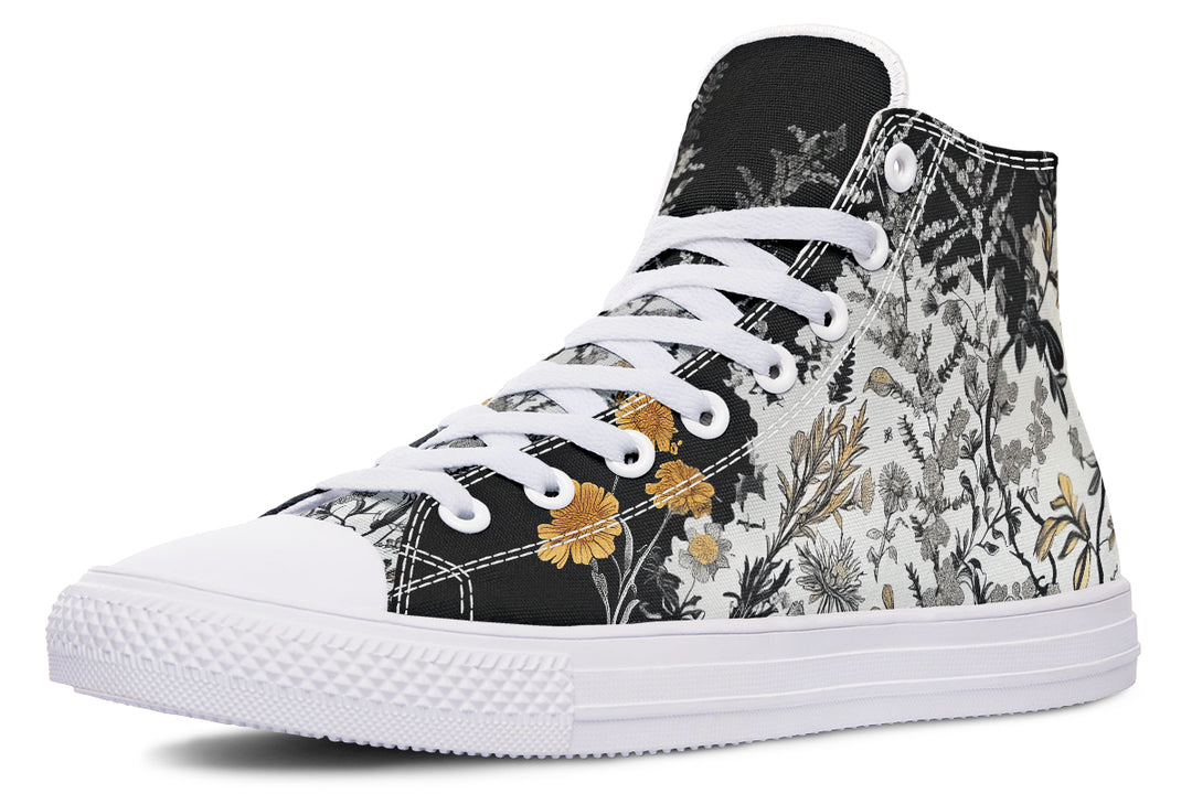 Shadow Ferns High Tops - Classic Premium Canvas Shoes with Comfortable and Durable Soles