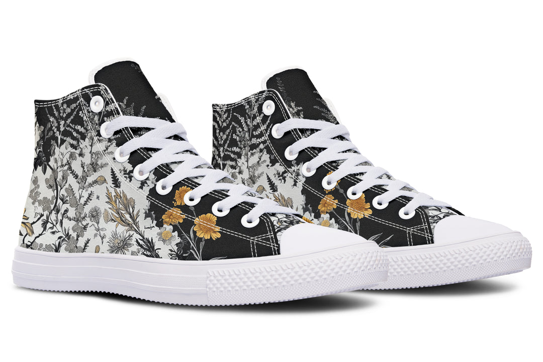 Shadow Ferns High Tops - Classic Premium Canvas Shoes with Comfortable and Durable Soles