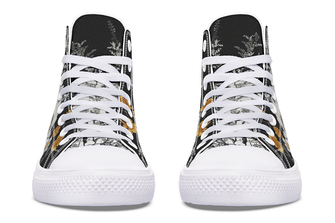 Shadow Ferns High Tops - Classic Premium Canvas Shoes with Comfortable and Durable Soles