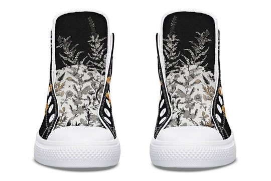 Shadow Ferns High Tops - Classic Premium Canvas Shoes with Comfortable and Durable Soles