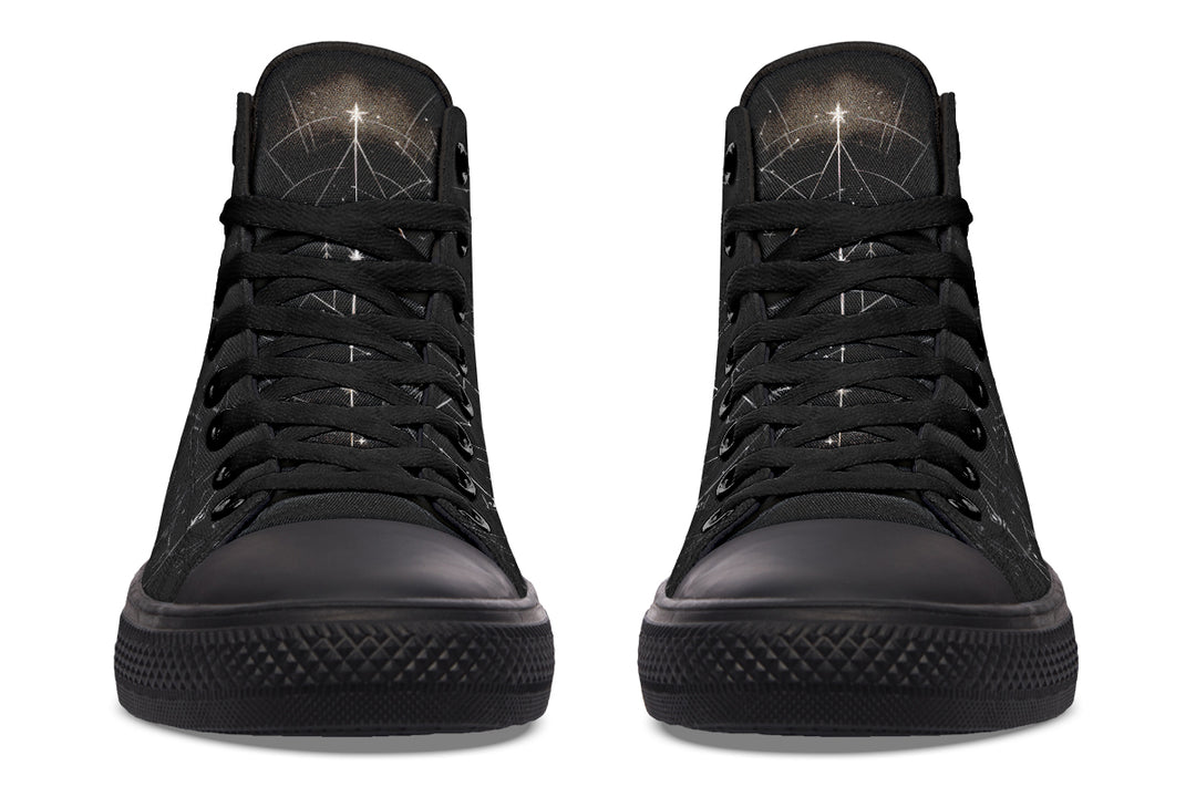 Solar Wolf High Tops - Classic Premium Canvas Shoes with Comfortable and Durable Soles