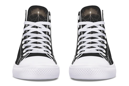 Solar Wolf High Tops - Classic Premium Canvas Shoes with Comfortable and Durable Soles