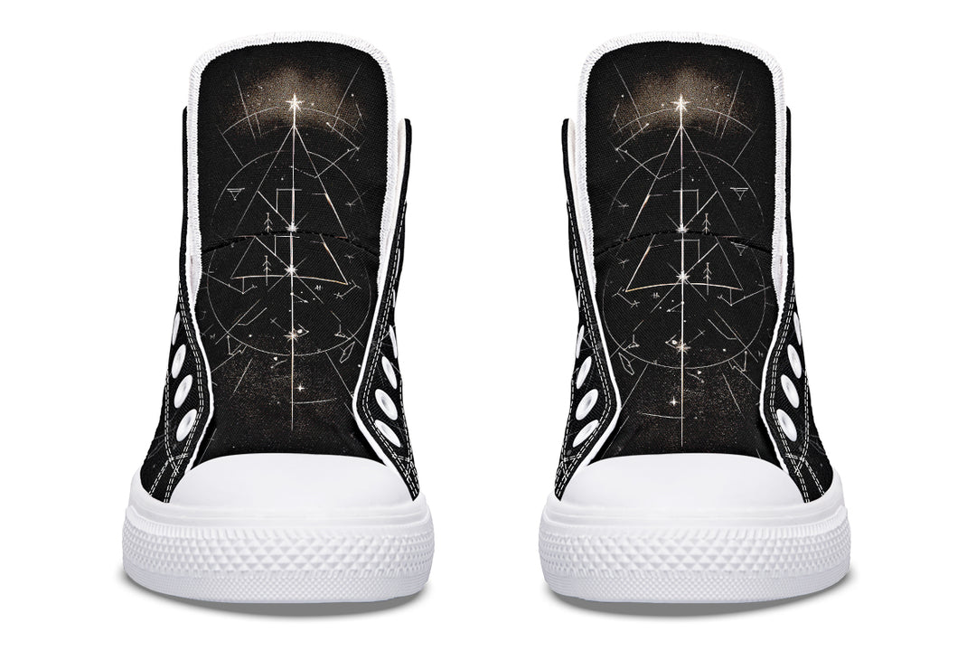 Solar Wolf High Tops - Classic Premium Canvas Shoes with Comfortable and Durable Soles