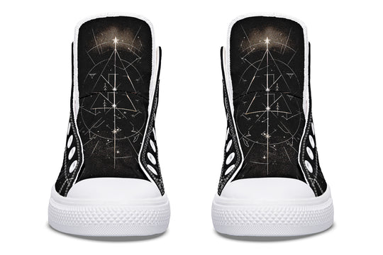 Solar Wolf High Tops - Classic Premium Canvas Shoes with Comfortable and Durable Soles