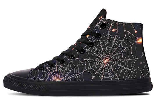 Spiderweb High Tops - Classic Premium Canvas Shoes with Comfortable and Durable Soles