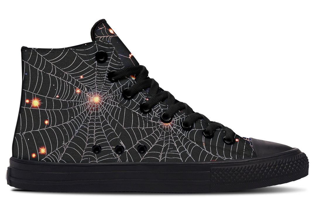 Spiderweb High Tops - Classic Premium Canvas Shoes with Comfortable and Durable Soles