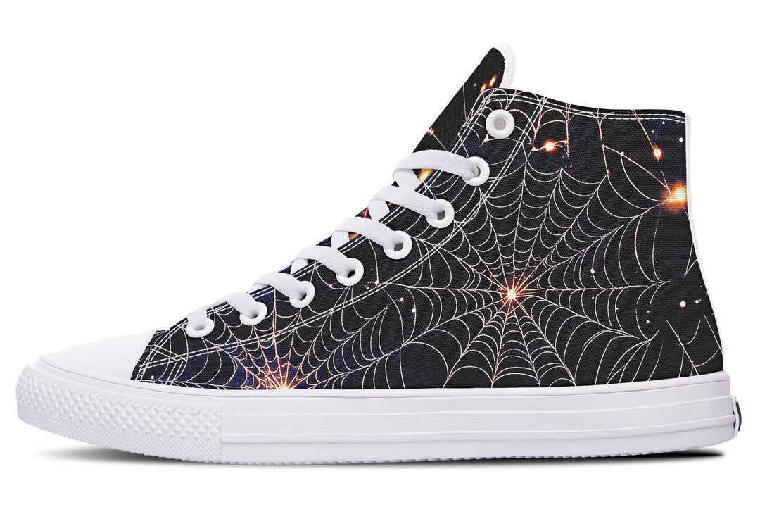 Spiderweb High Tops - Classic Premium Canvas Shoes with Comfortable and Durable Soles