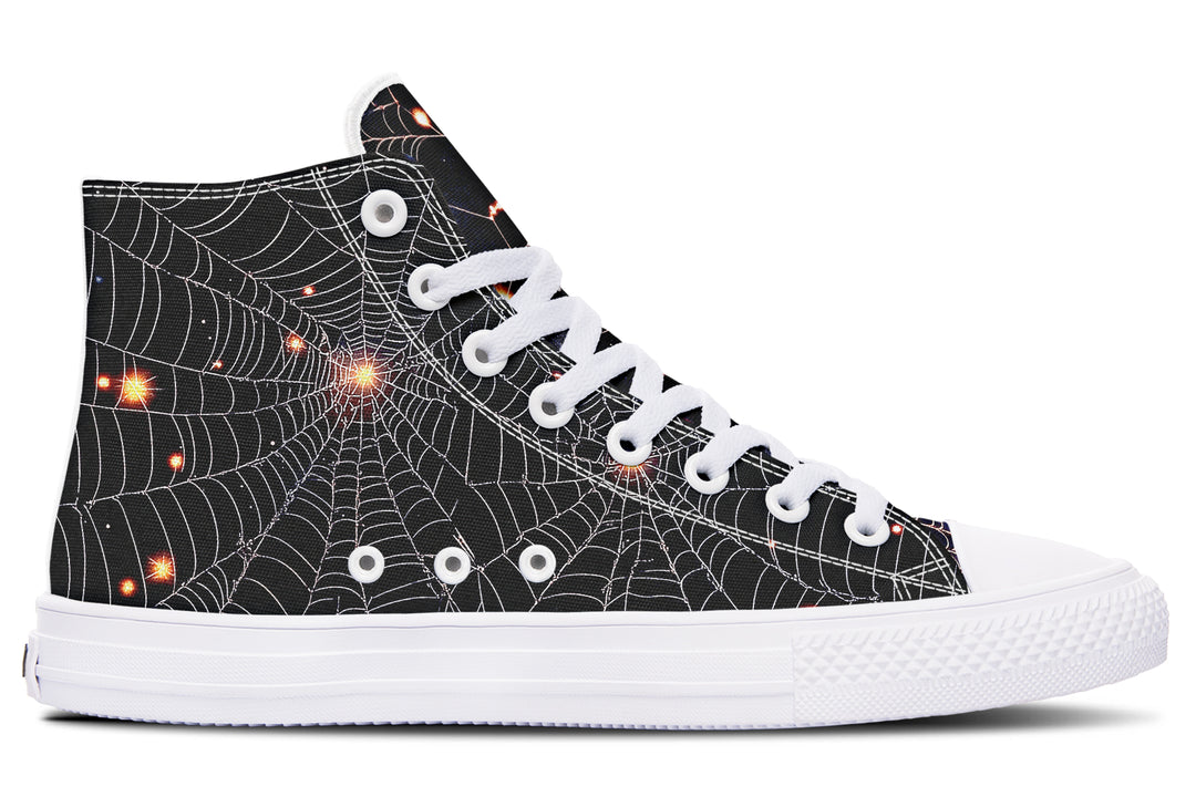 Spiderweb High Tops - Classic Premium Canvas Shoes with Comfortable and Durable Soles