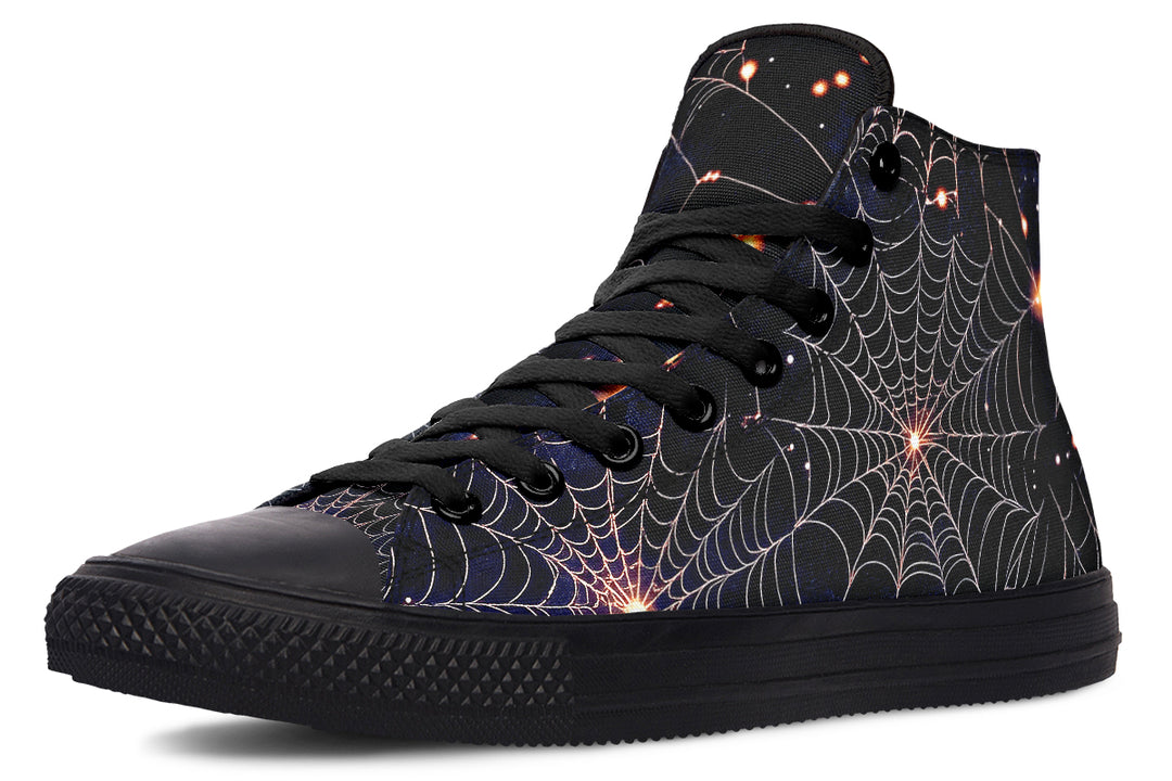 Spiderweb High Tops - Classic Premium Canvas Shoes with Comfortable and Durable Soles