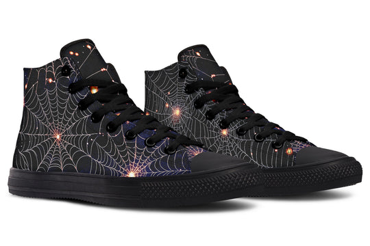 Spiderweb High Tops - Classic Premium Canvas Shoes with Comfortable and Durable Soles