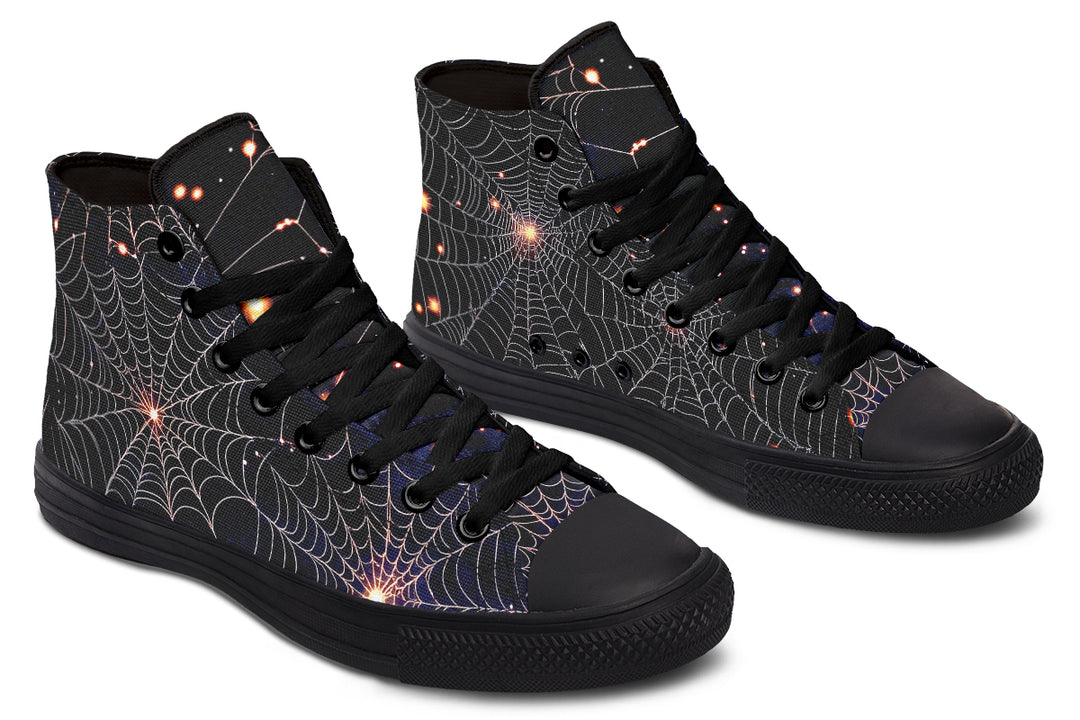 Spiderweb High Tops - Classic Premium Canvas Shoes with Comfortable and Durable Soles