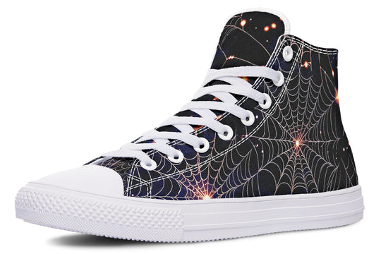 Spiderweb High Tops - Classic Premium Canvas Shoes with Comfortable and Durable Soles