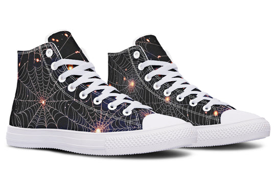 Spiderweb High Tops - Classic Premium Canvas Shoes with Comfortable and Durable Soles