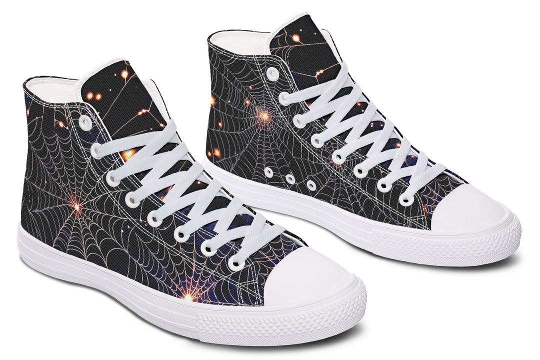 Spiderweb High Tops - Classic Premium Canvas Shoes with Comfortable and Durable Soles