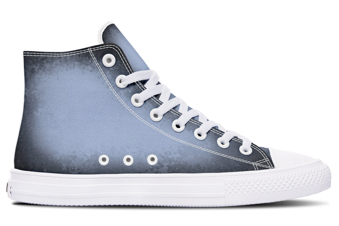 Twilight Blue High Tops - Classic Premium Canvas Shoes with Comfortable and Durable Soles