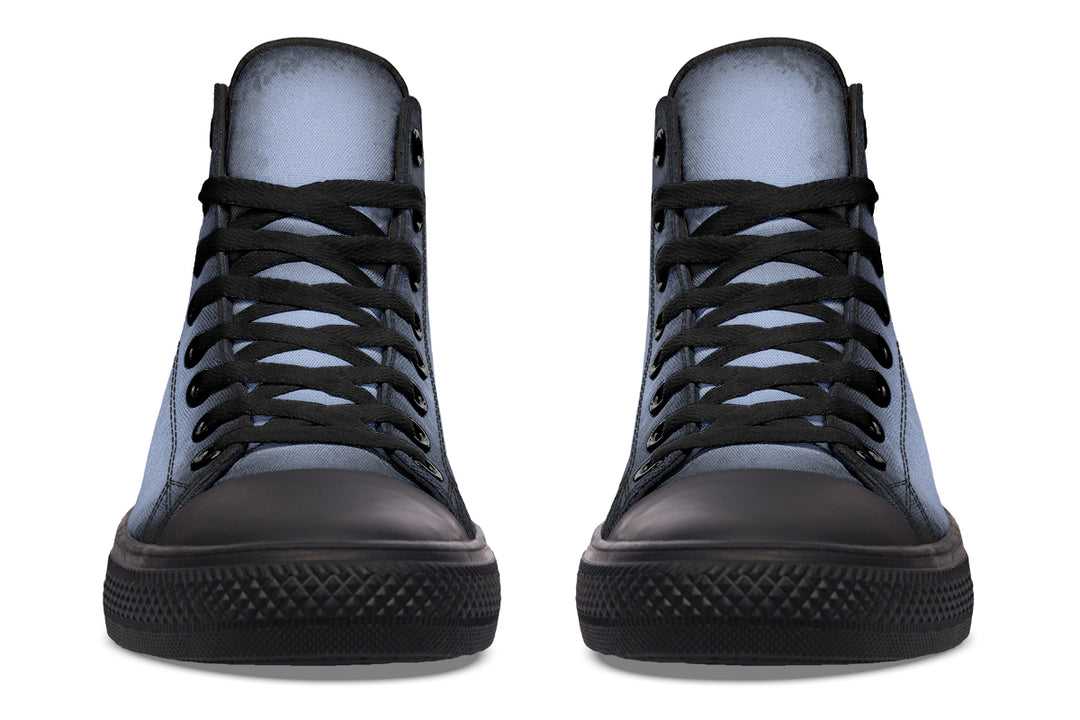 Twilight Blue High Tops - Classic Premium Canvas Shoes with Comfortable and Durable Soles