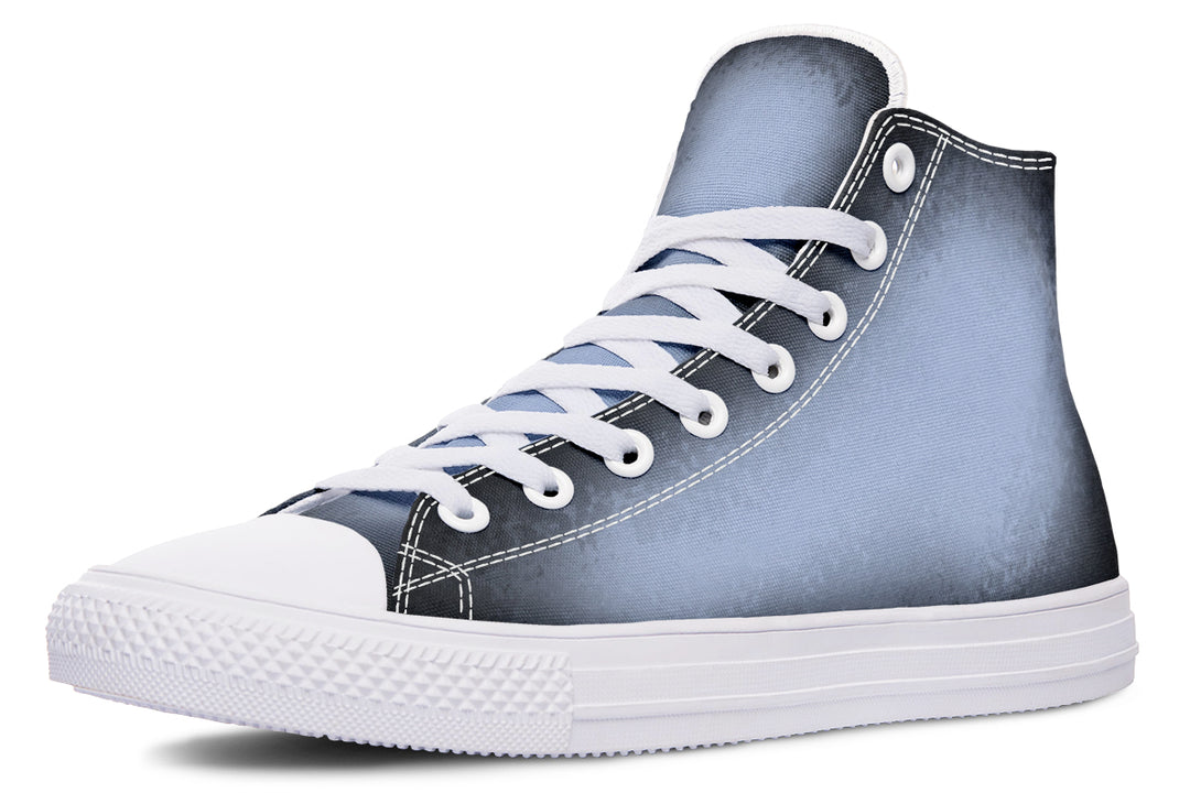 Twilight Blue High Tops - Classic Premium Canvas Shoes with Comfortable and Durable Soles