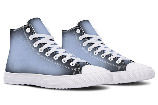 Twilight Blue High Tops - Classic Premium Canvas Shoes with Comfortable and Durable Soles