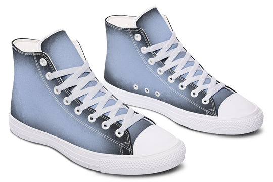 Twilight Blue High Tops - Classic Premium Canvas Shoes with Comfortable and Durable Soles