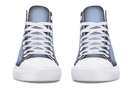 Twilight Blue High Tops - Classic Premium Canvas Shoes with Comfortable and Durable Soles